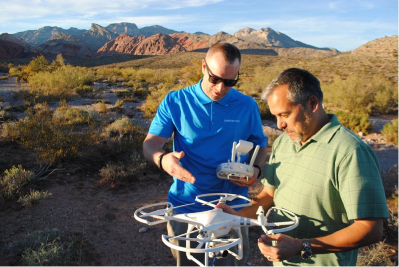 drone training in desert