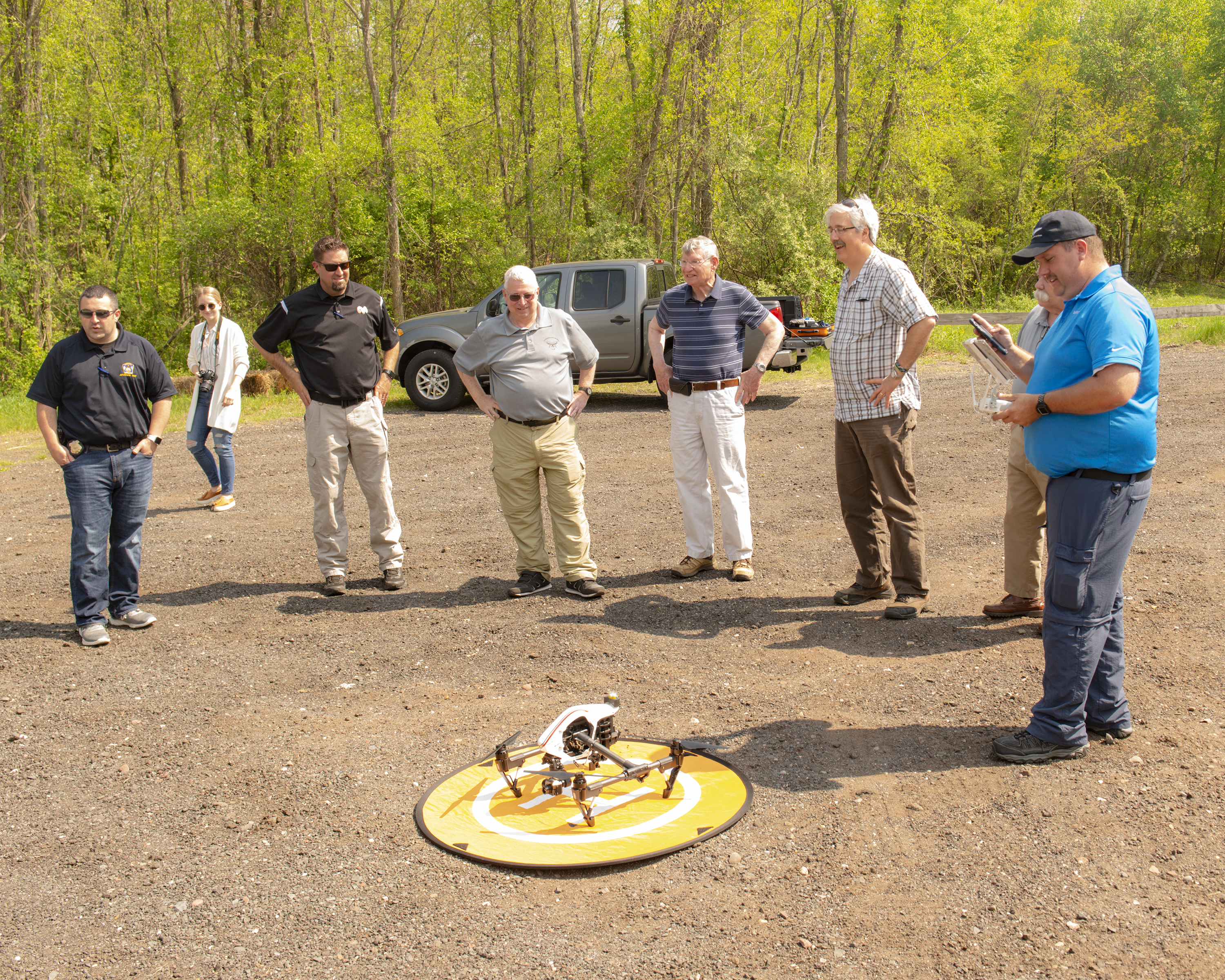 Manchester Emergency Management during their on-site drone training.